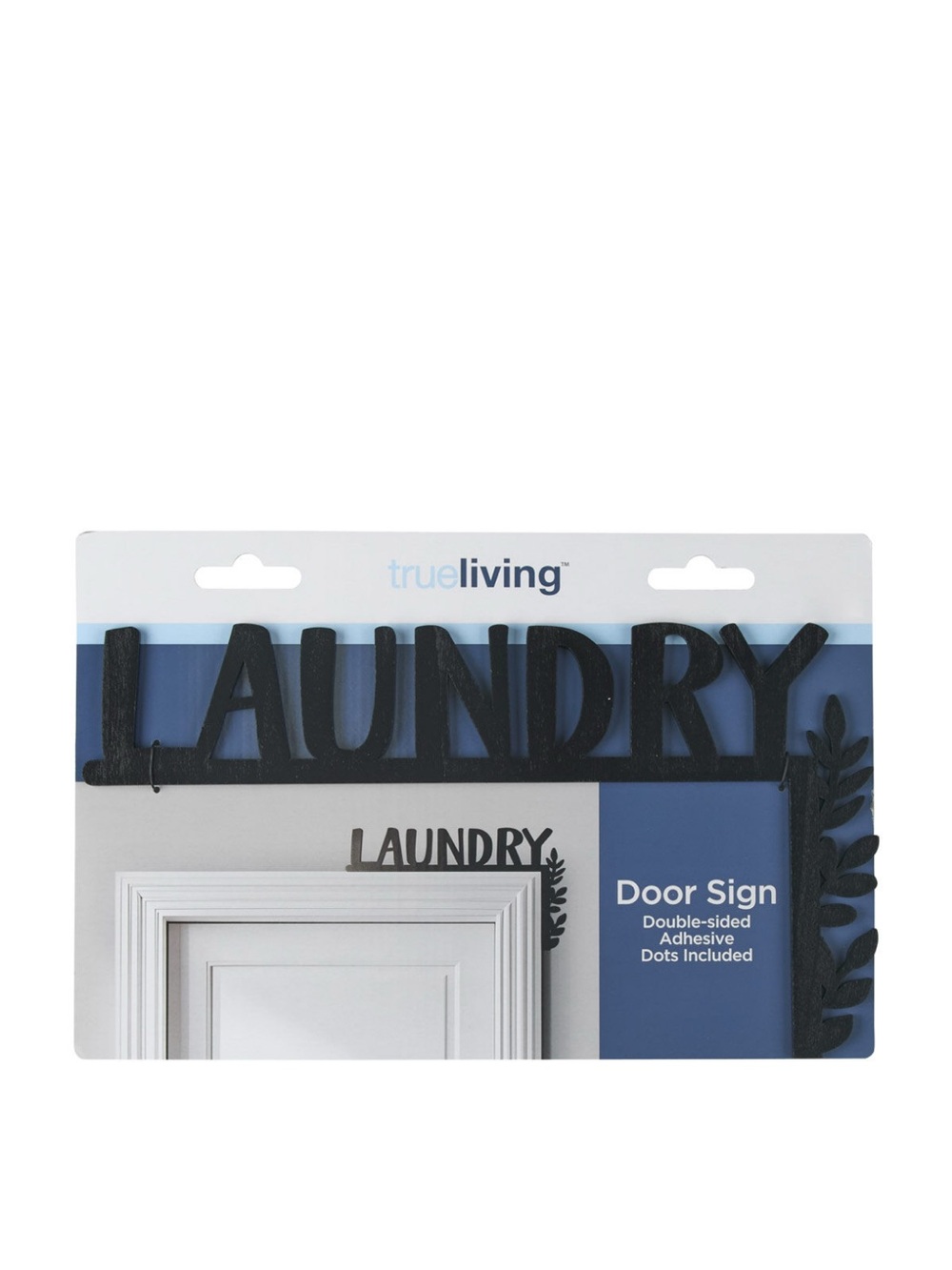 💥 $5 if bundled - Black 'LAUNDRY' Wall Door Sign with leaf accents NWT